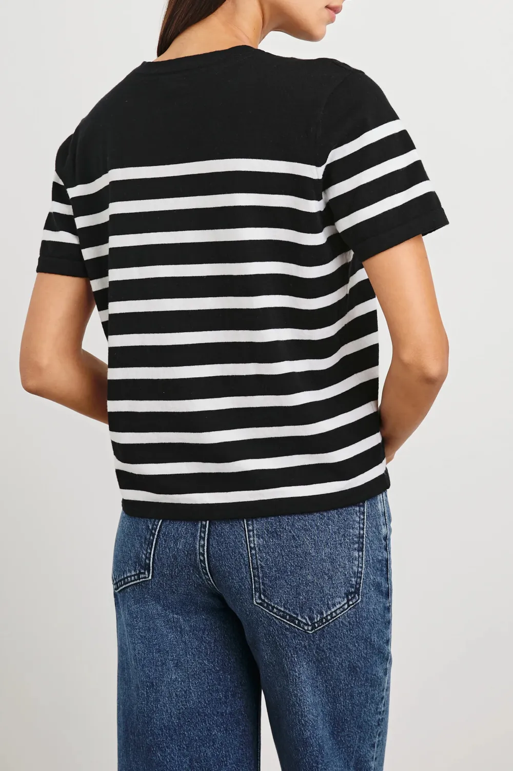 Pure Cotton Striped Printed Women's T-Shirt