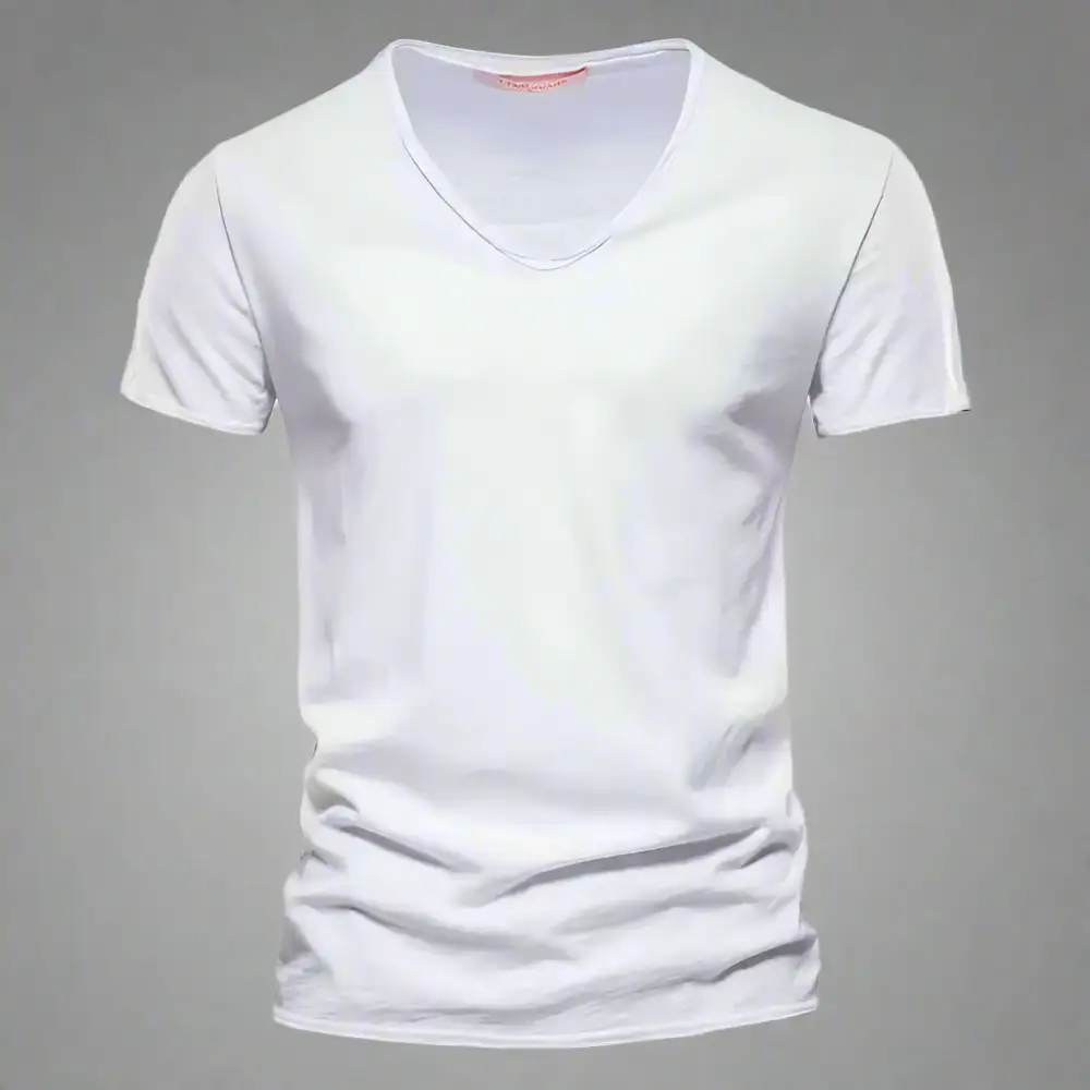 Open Neck Classic Knit Tee