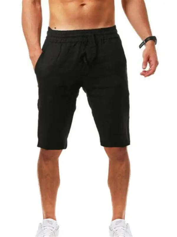Relaxed Linen Blend Breathable Shorts