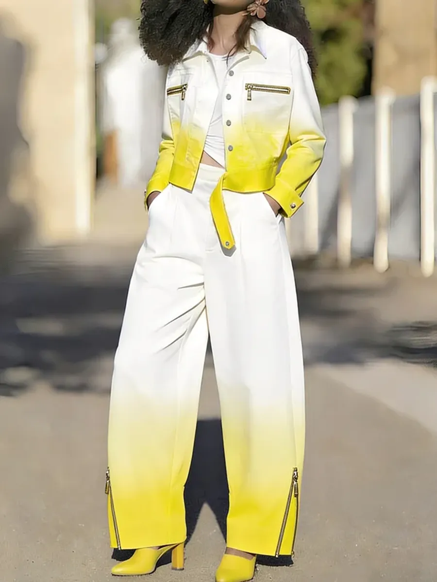 Cropped Zip Front Jacket