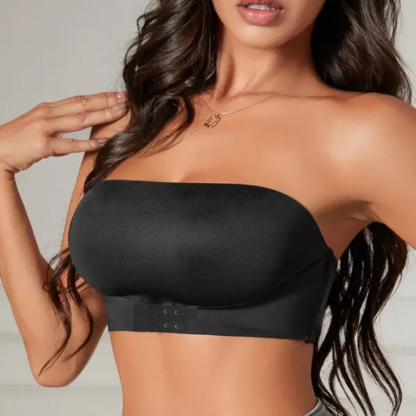 Seamless Front Closure Bandeau Bra
