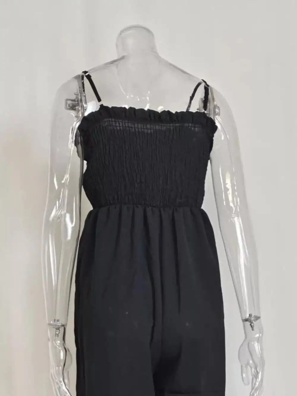 Smocked Wide Leg Jumpsuit