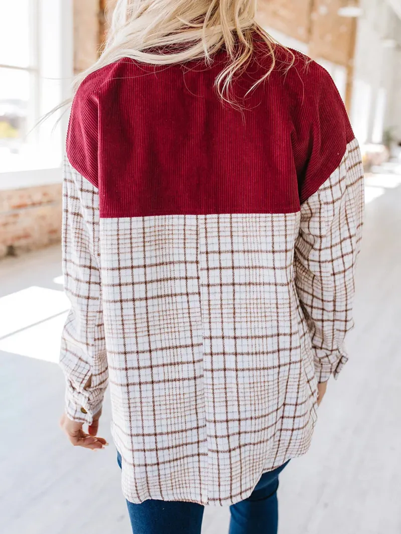 Women's Casual Elegant Plaid Jacket Coat