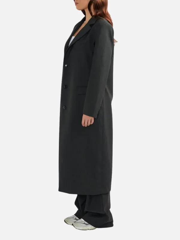 Button Front Long Coat