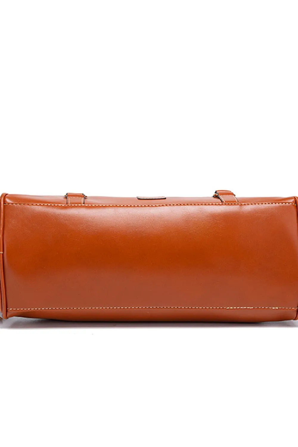 Tassel Accent Faux Leather Handbag