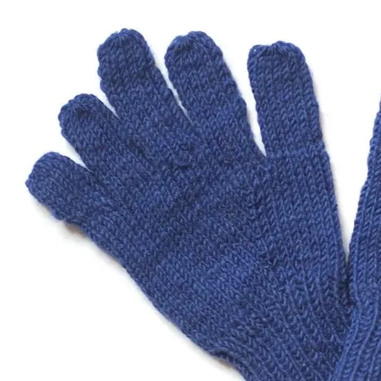 Blue Warm Knitted Gloves