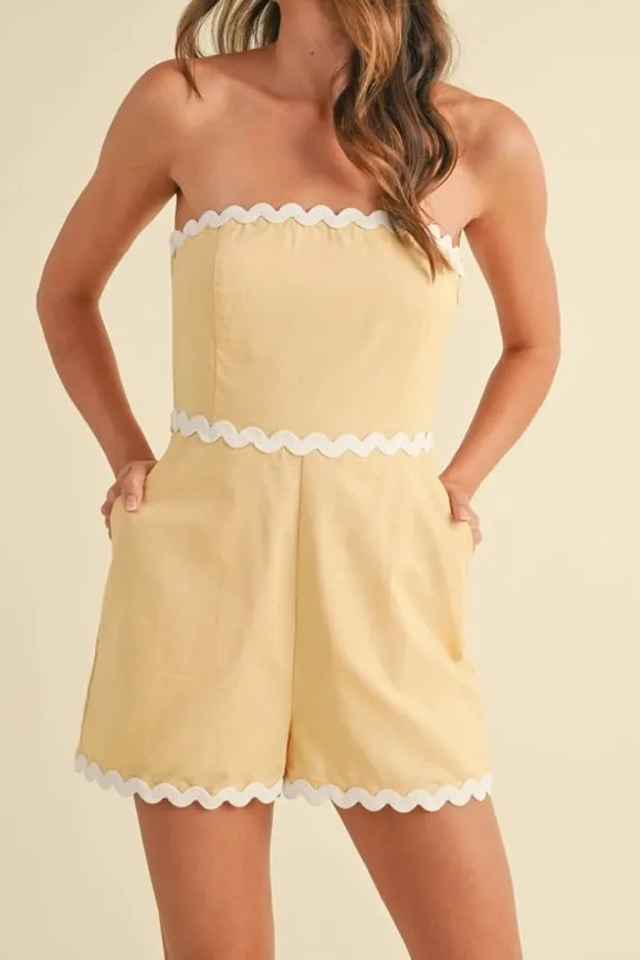 Roomy Linen Blend Cotton Blend Casual Romper