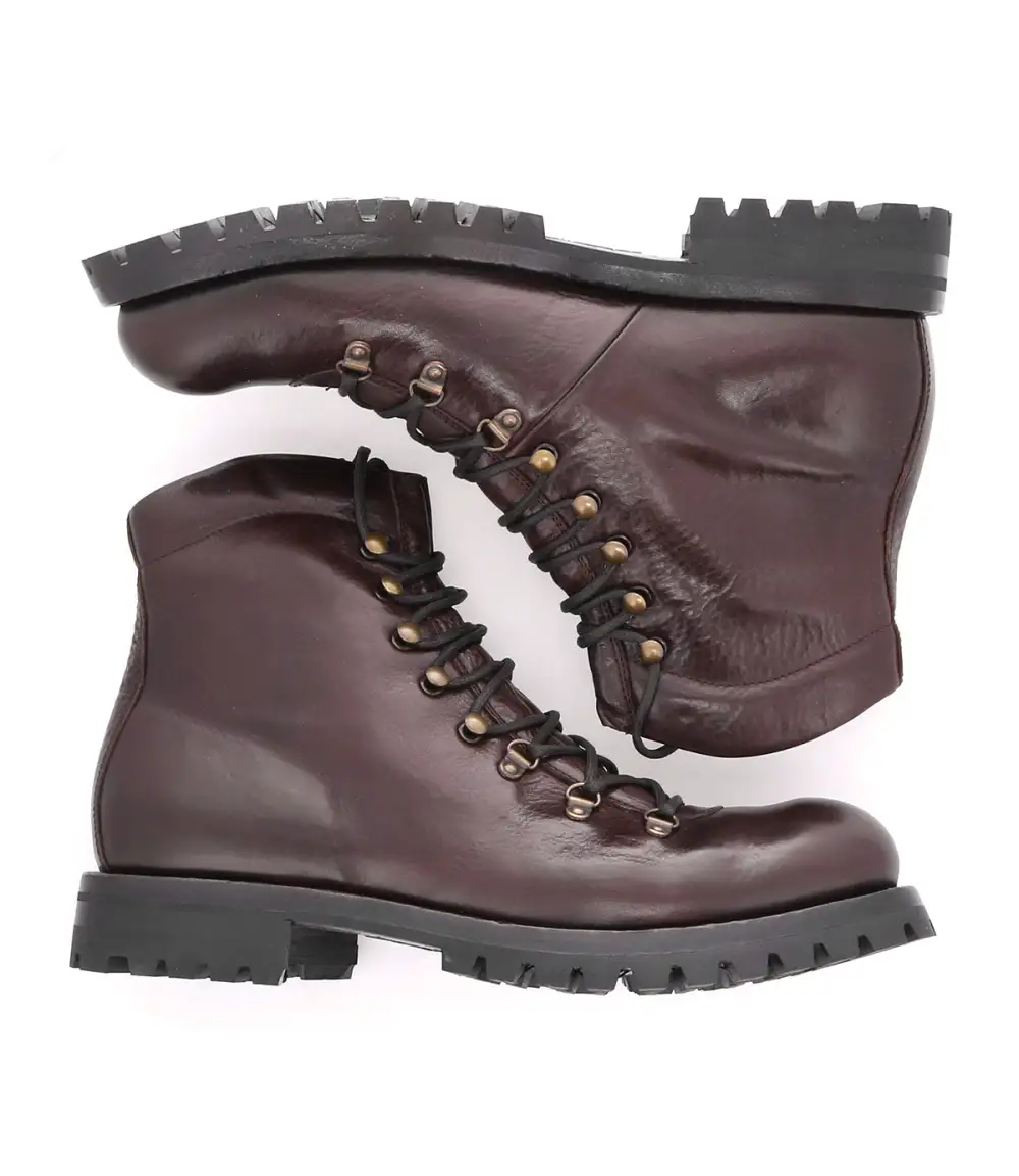 Lace-Up Rubber-Sole Combat Boots