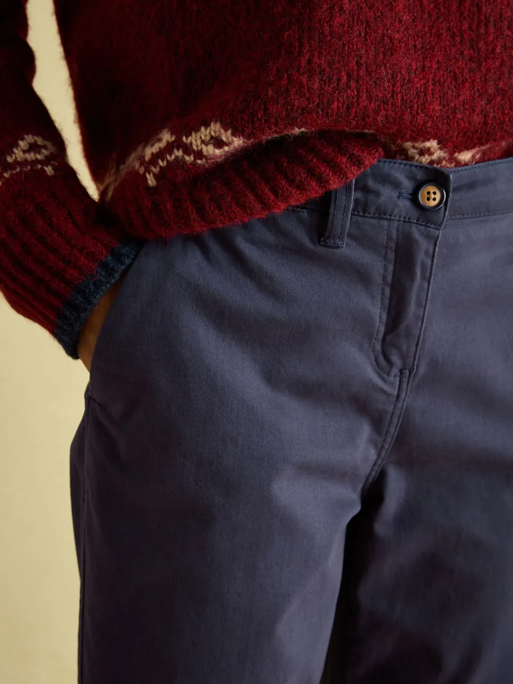Navy Blue Chino Trousers
