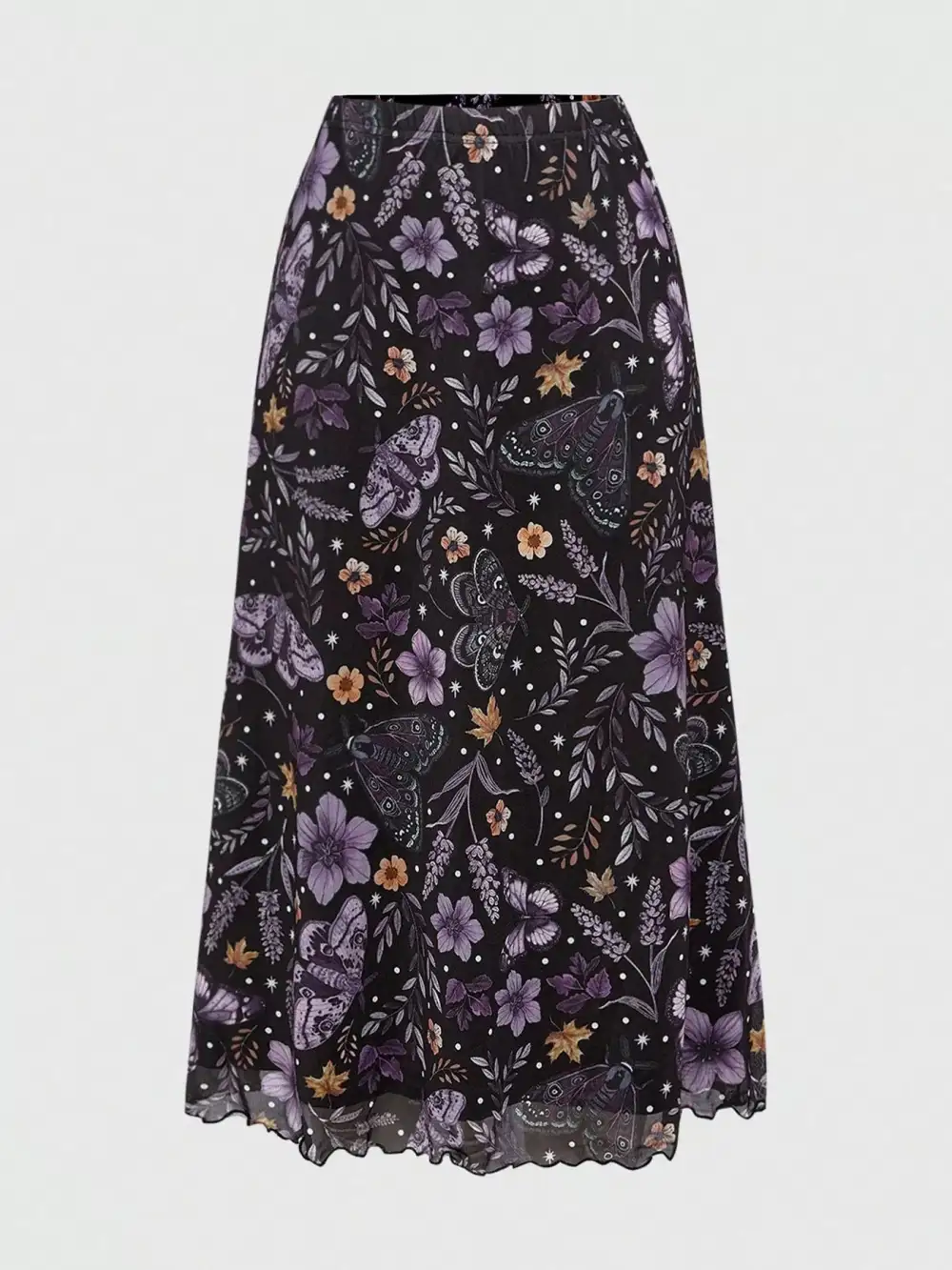 Floral Print Midi Skirt