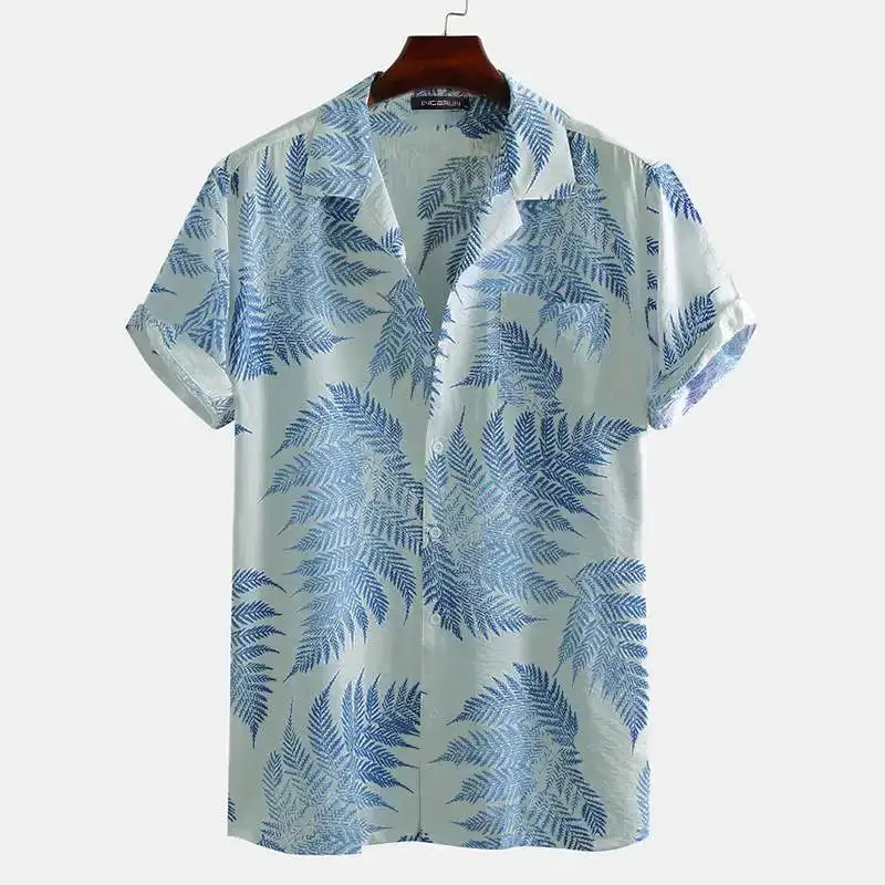 Palm Print Camp Shirt