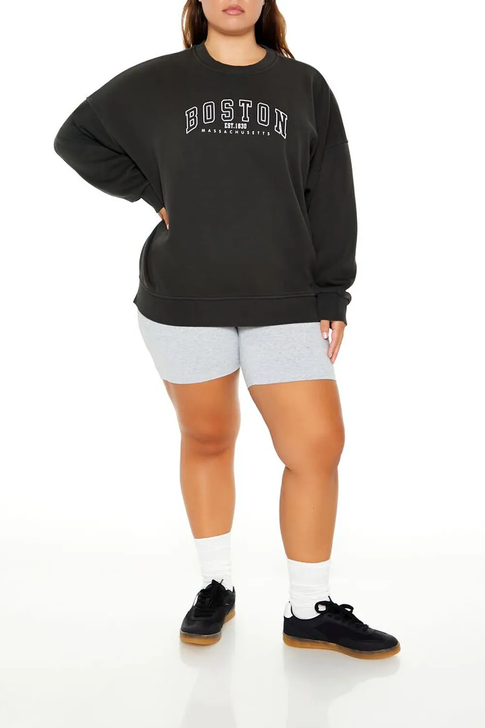 Plus Size Boston Graphic Pullover