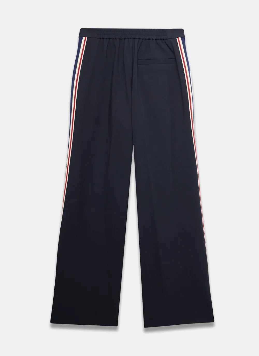 Casual Style Navy Side Stripe Trousers