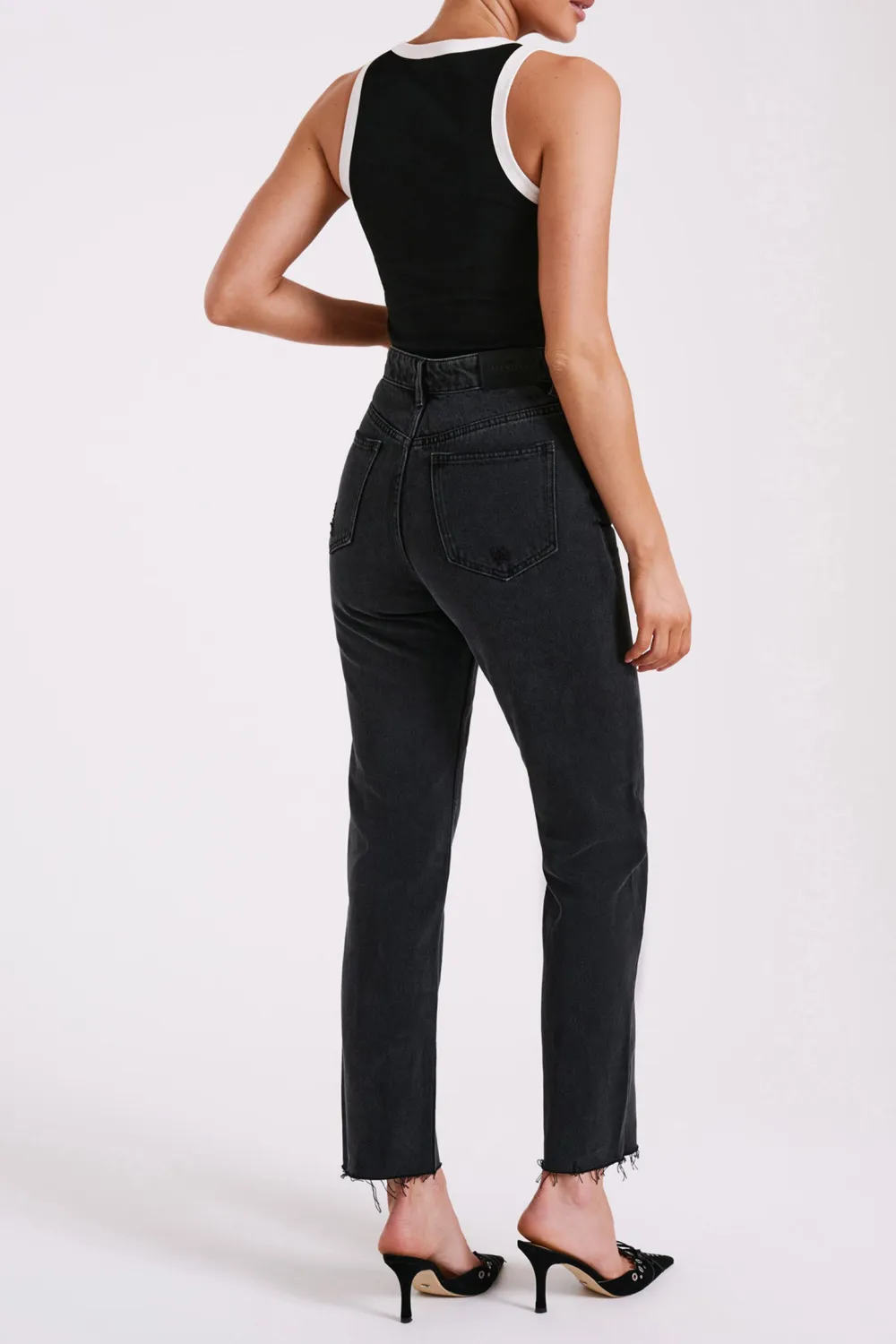 Contrast Ribbed Tank Top