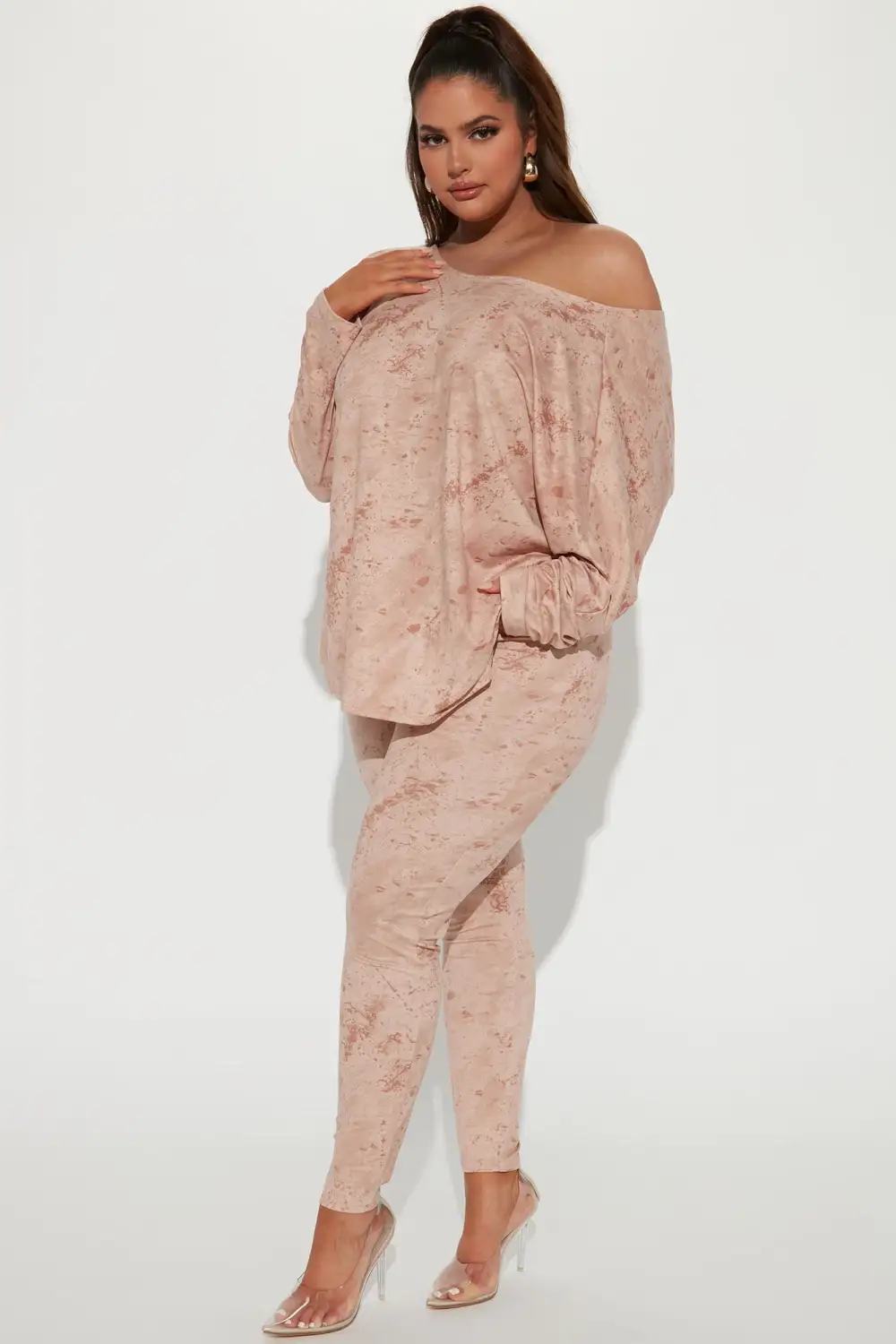 Chelsea Twist Back Legging Set - Taupe