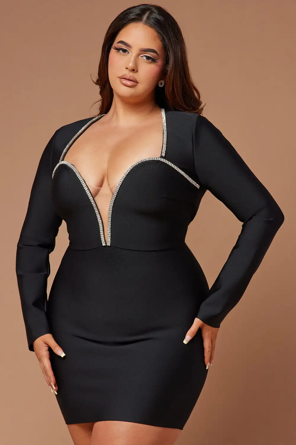 London Lights Bandage Mini Dress - Black