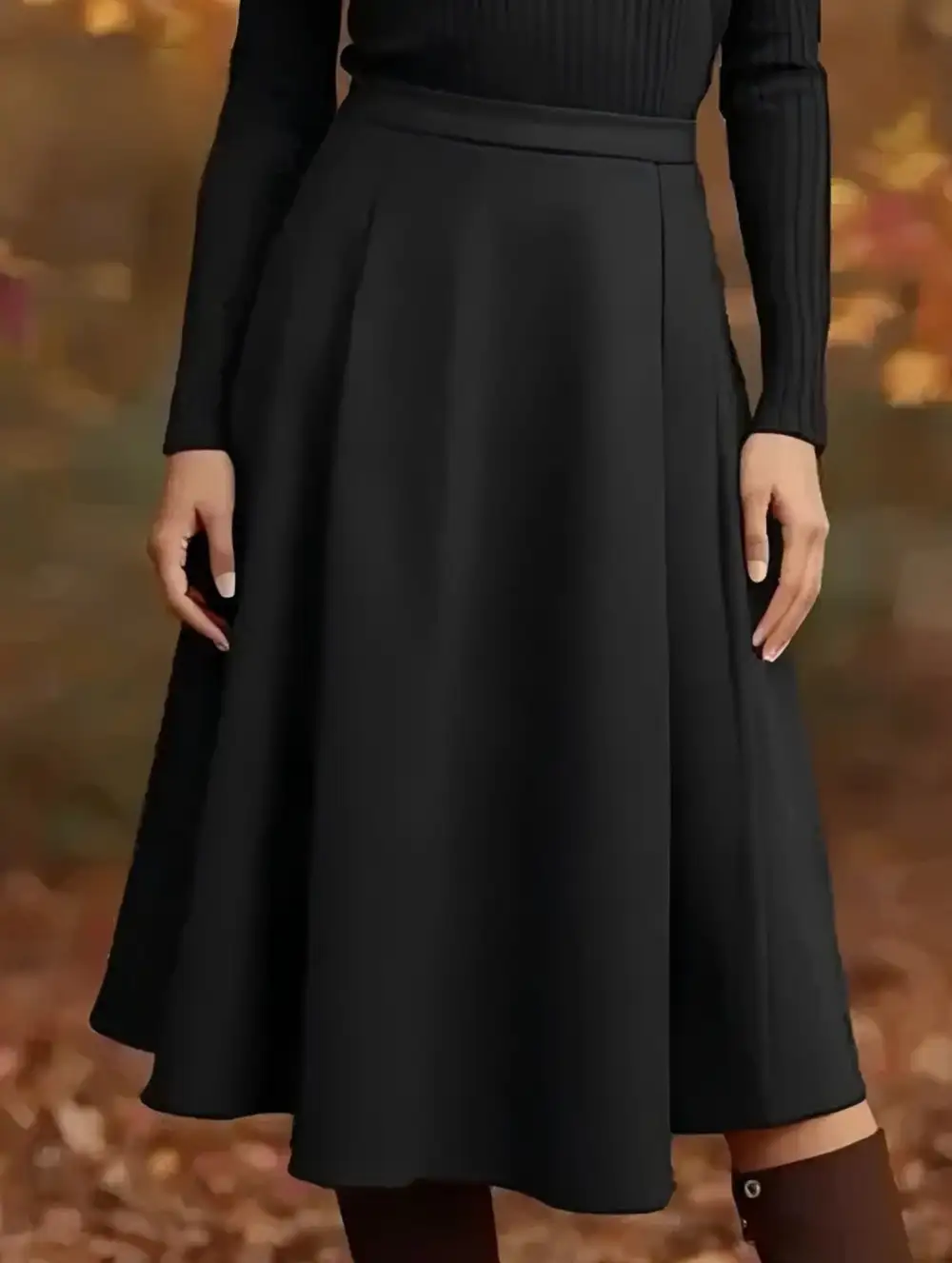 Pleated Midi Skirt