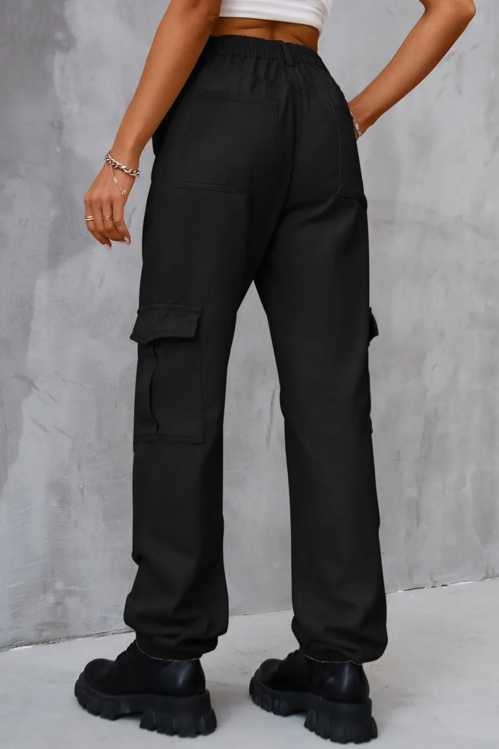 Buttoned High Waist Jeans With Pocket