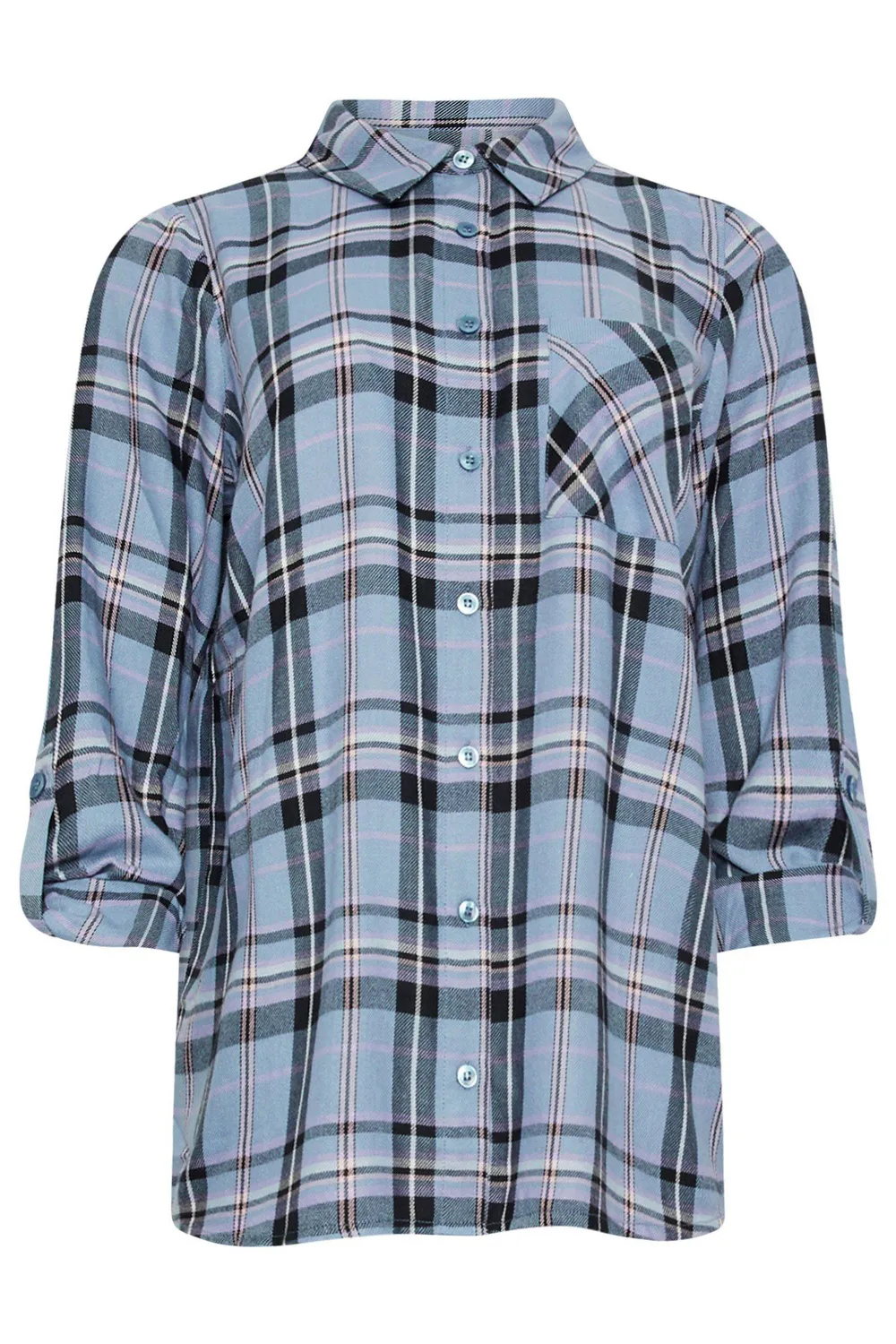 Boyfriend Check Loose Shirt For Women