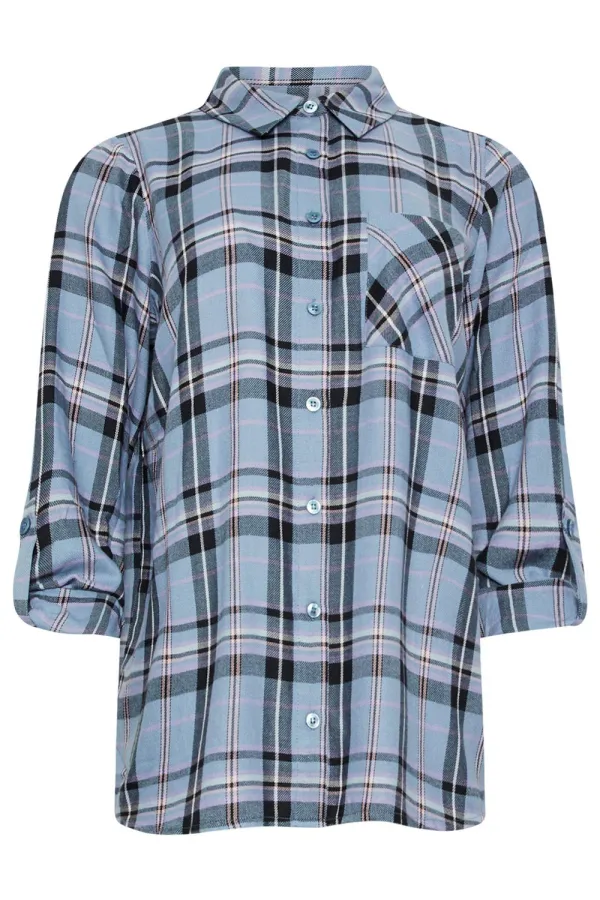 Boyfriend Check Loose Shirt For Women