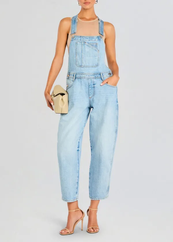 High Waist Pocket Overalls