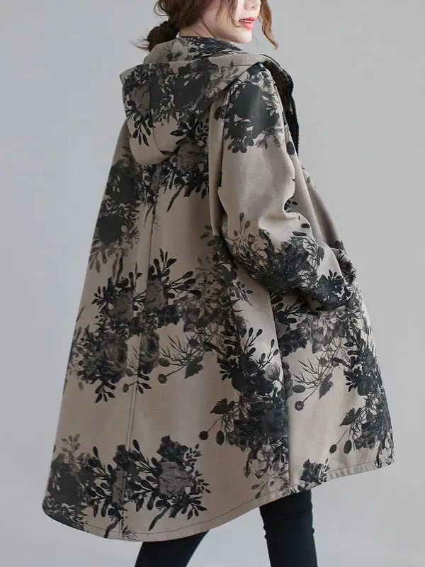 Printed Hooded Jacket