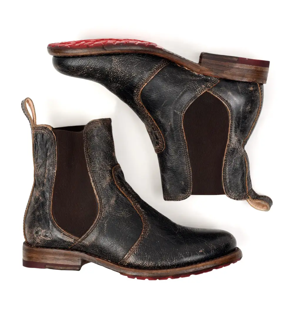 Slip-On Distressed Chelsea Boots