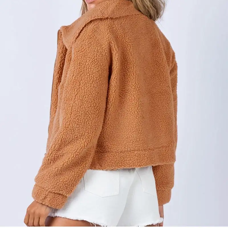 Long-sleeve Collared Sherpa Jacket