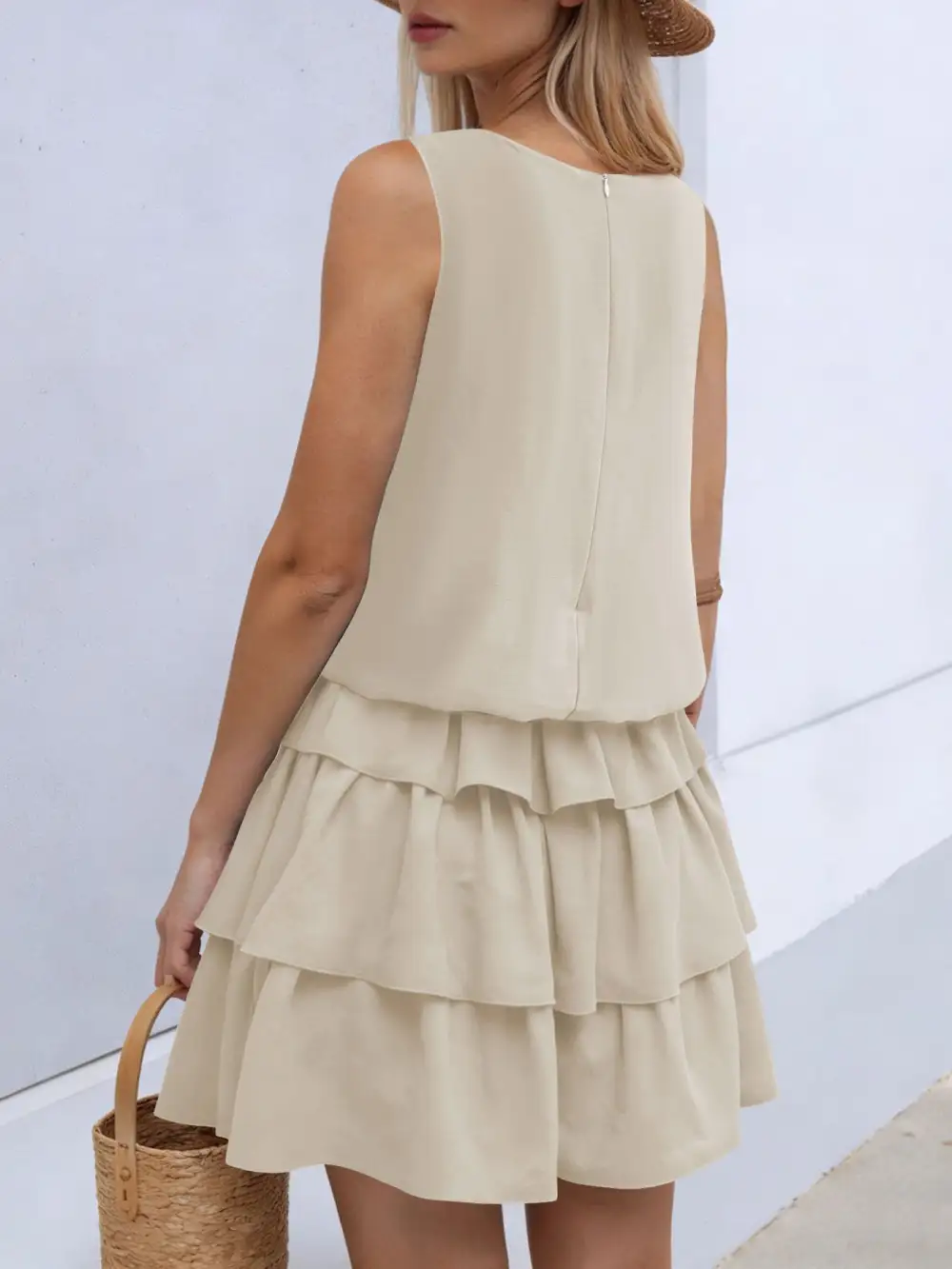 Ruffle Sleeveless Mini Dress