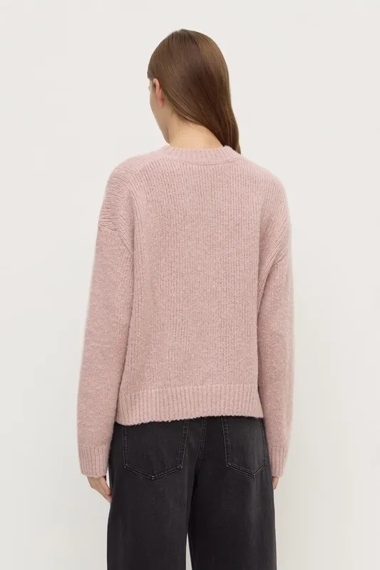 Blush Alpaca Blend Cropped Knit Sweater