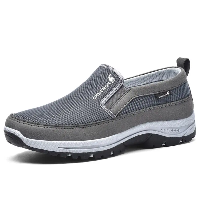 Plus Size Casual Sneakers US 15 Slip-On Walking Shoes Men Breathable Mesh Lightweight Athletic Shoes for Cross-Border Export