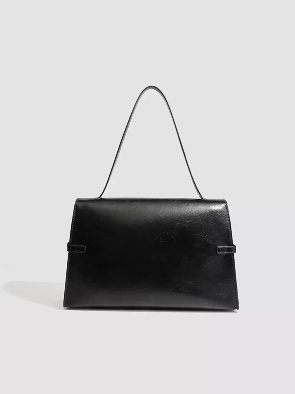 Buckle Leather Shoulder Bag