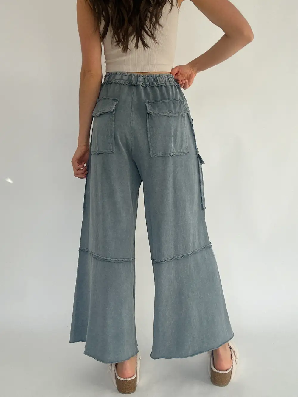 Relaxed Straight Leg Utility Pants