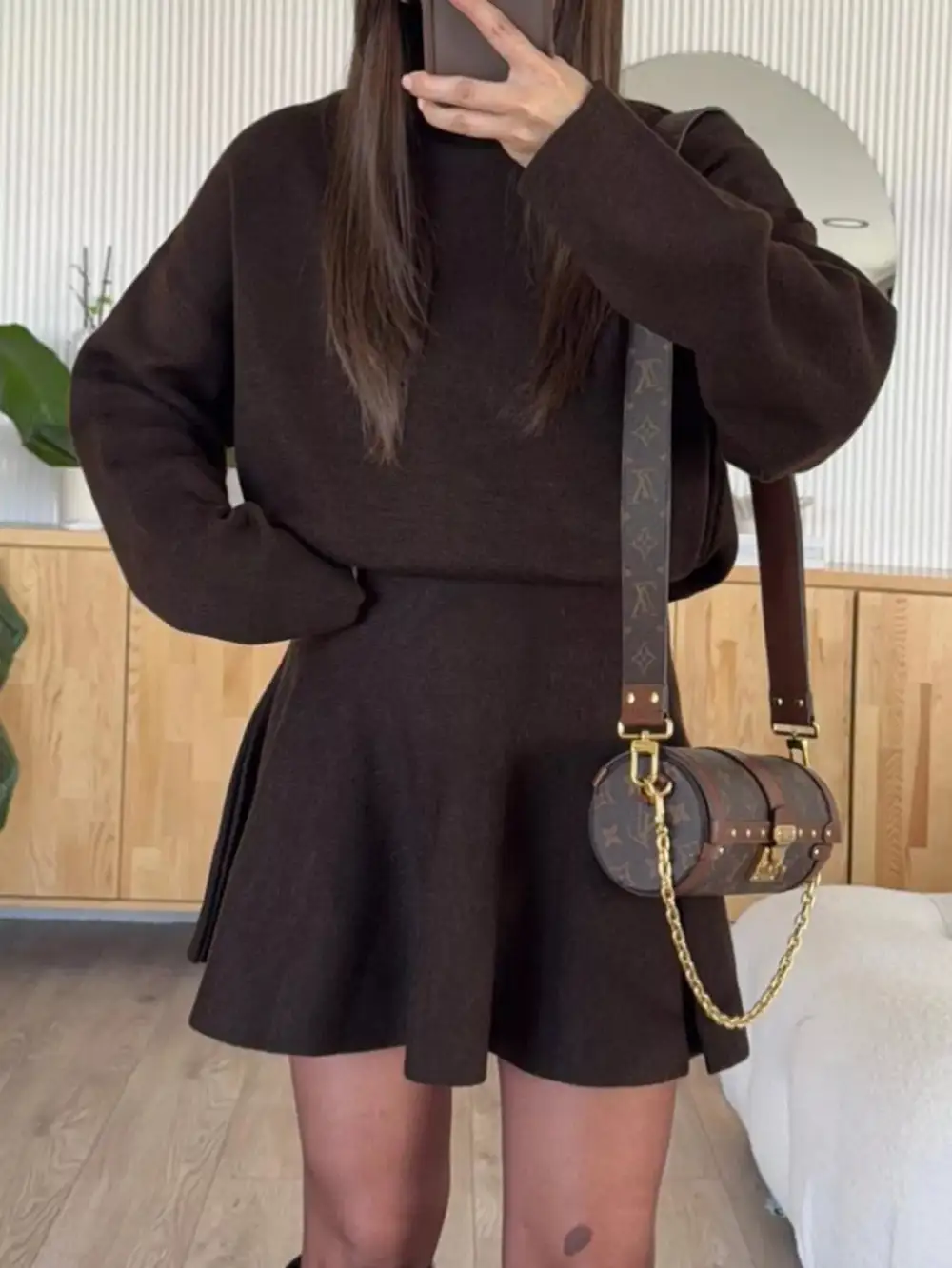 Turtleneck Dropped Coordinated Set