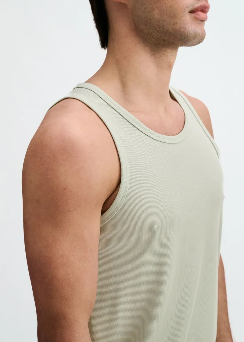 Graphic Ribbed Stretch Tank Top
