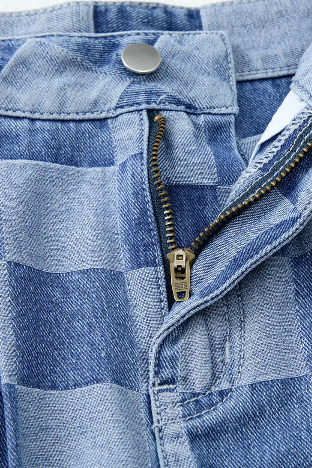 Wide Leg Checkered Dusk Jeans