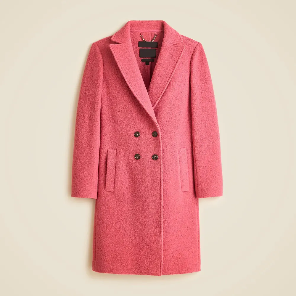 Double-Breasted Topcoat Wool Coats