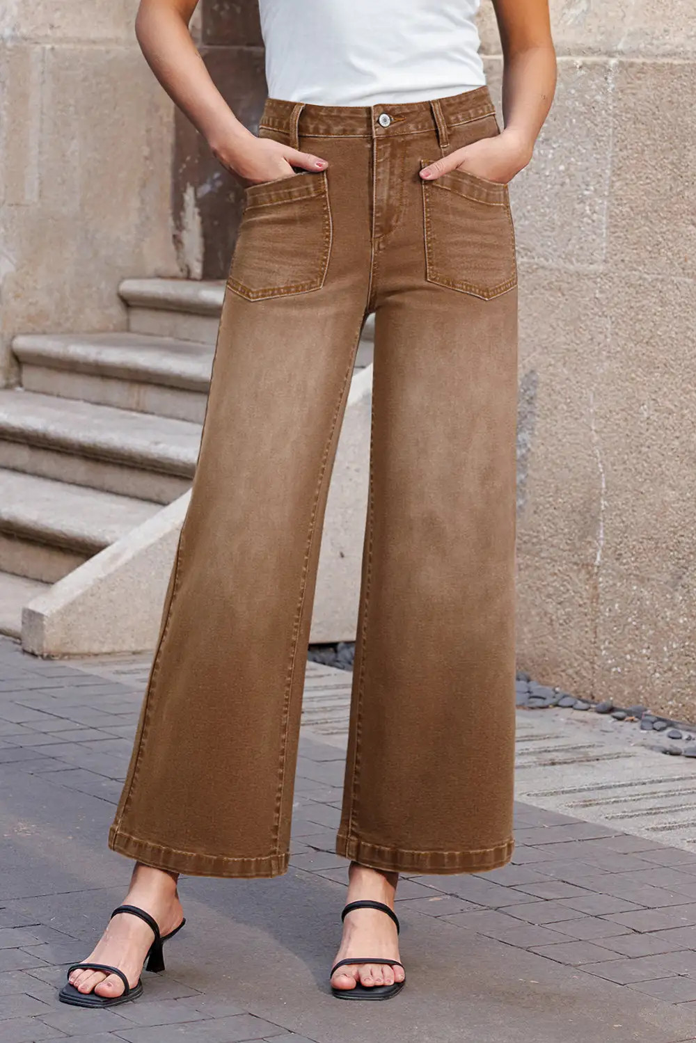 Modern Mimimalist Patch Pocket Womens Shift Jeans