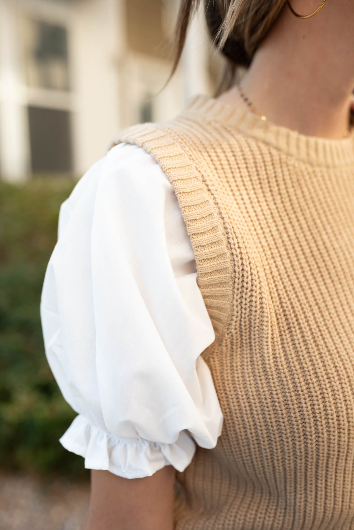 Kammy Taupe Sweater Top