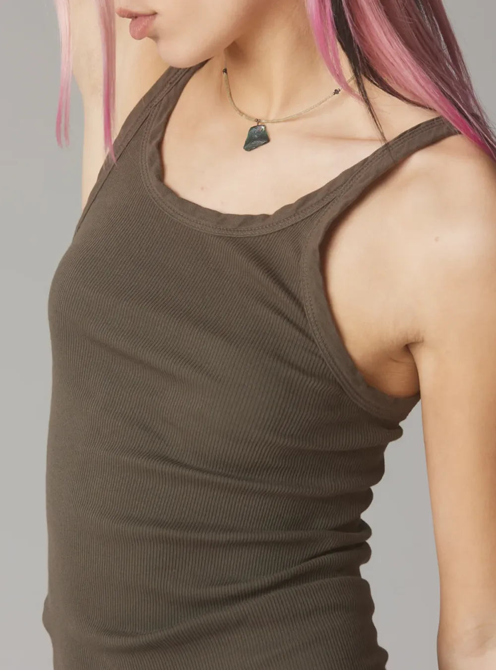 Crew Neck Rib Tank