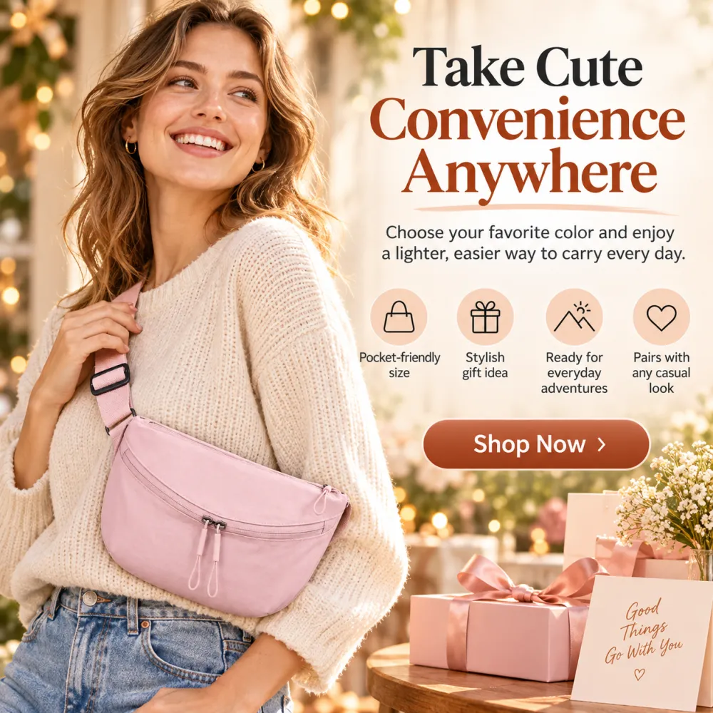 Minimalist half moon shaped crossbody bag