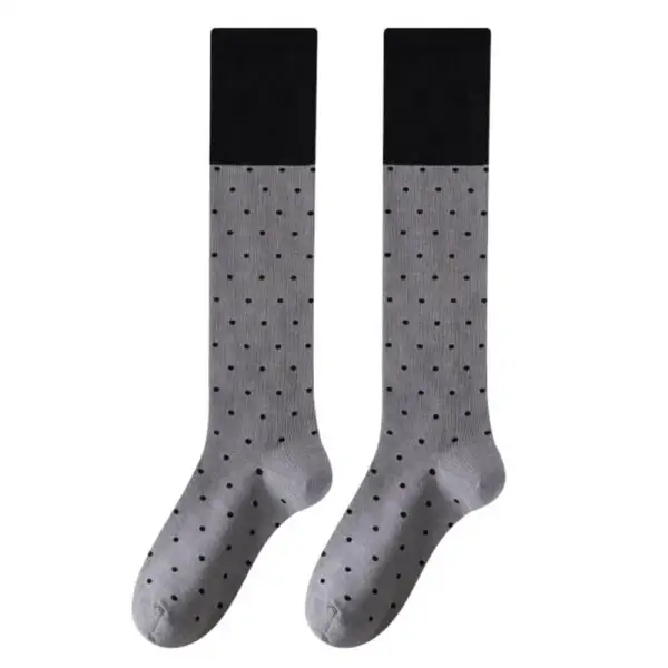 Preppy Polka Dot Knee High Socks
