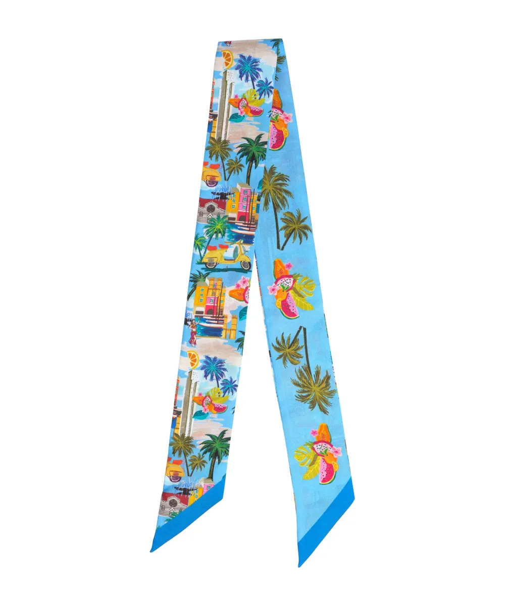 Art Graphic Casual Style Silk Ribbon Scarf