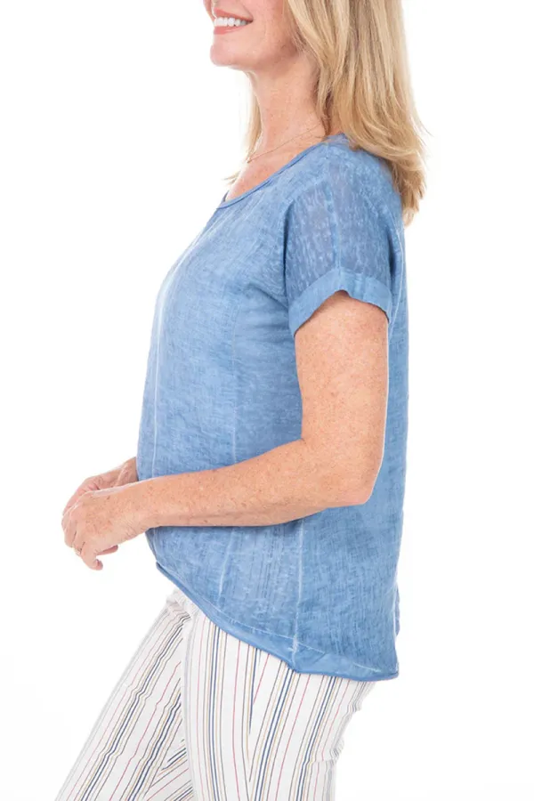 V-Neck Linen Tee