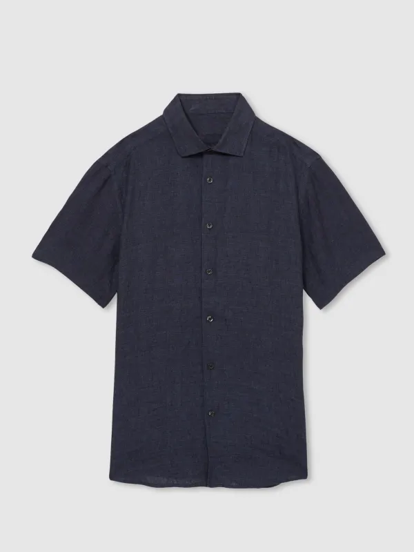 Japanese Style Simple Comfortable And Soft Men's Short-Sleeved Shirt