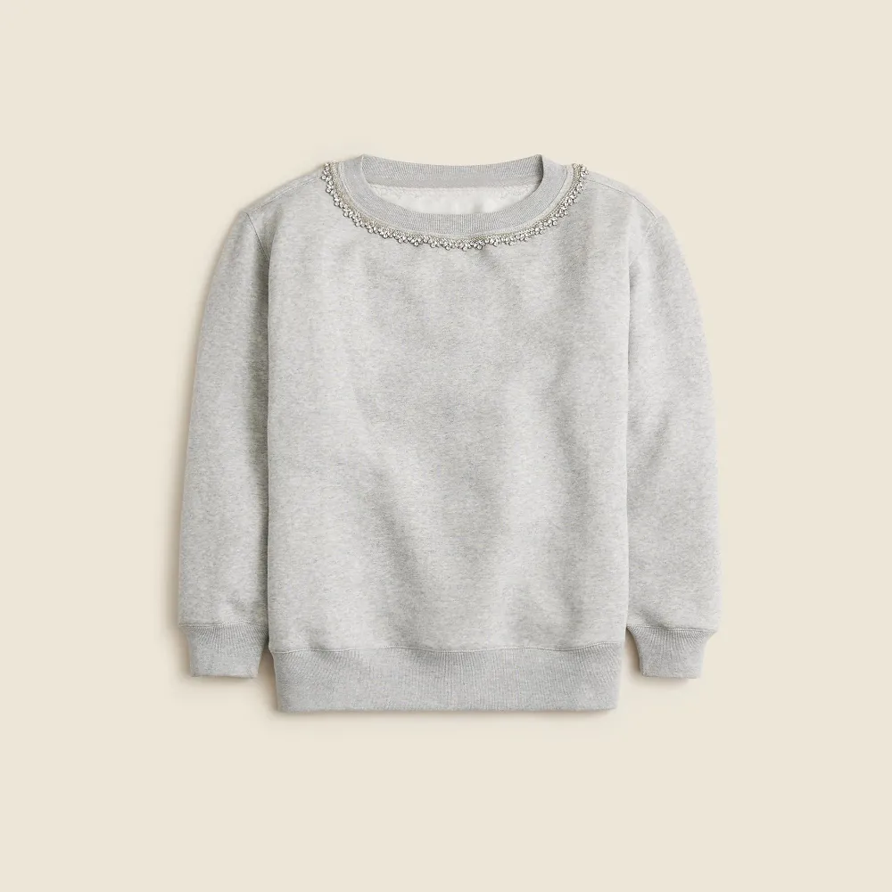 Grey Fleece Crewneck Sweatshirts