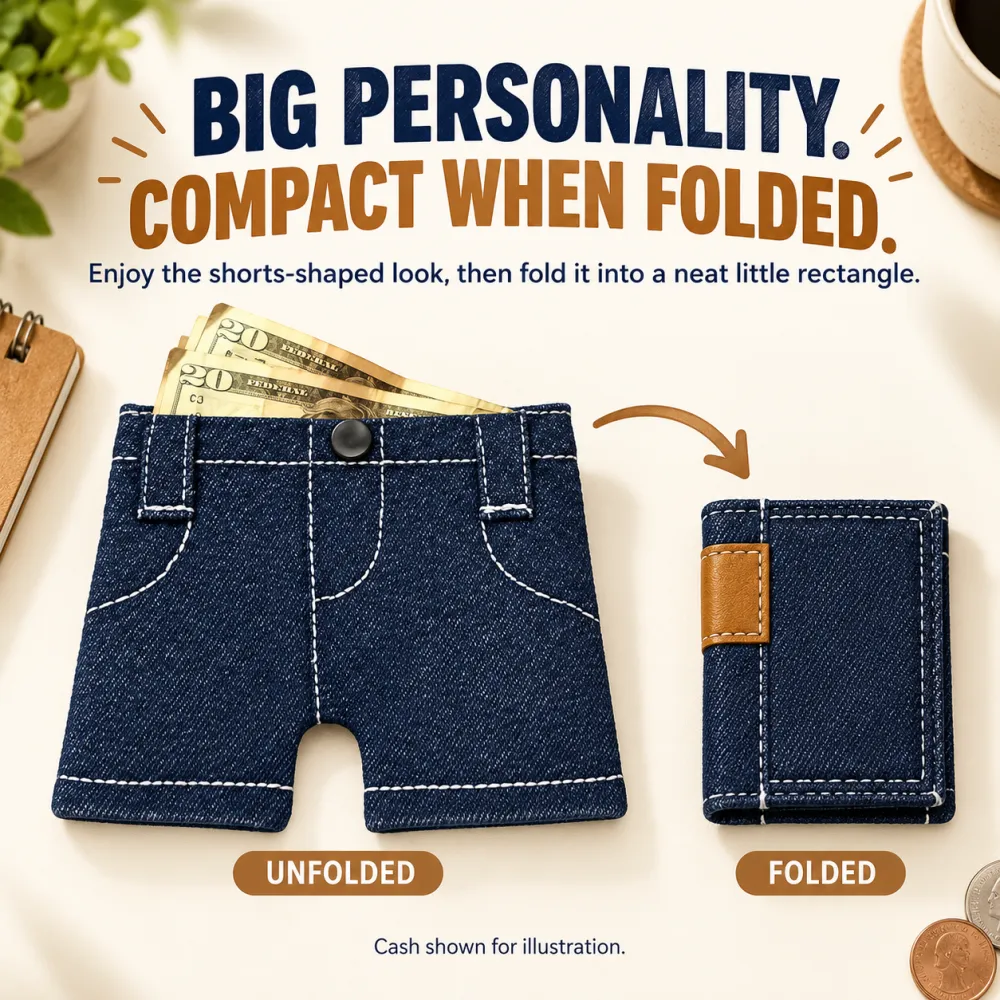 Denim Shorts Wallet