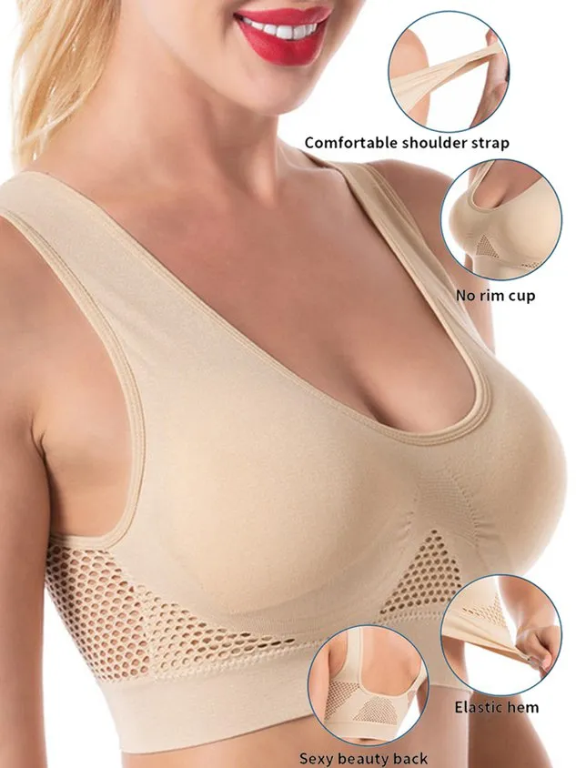 Perforated Seamless Sports Bra