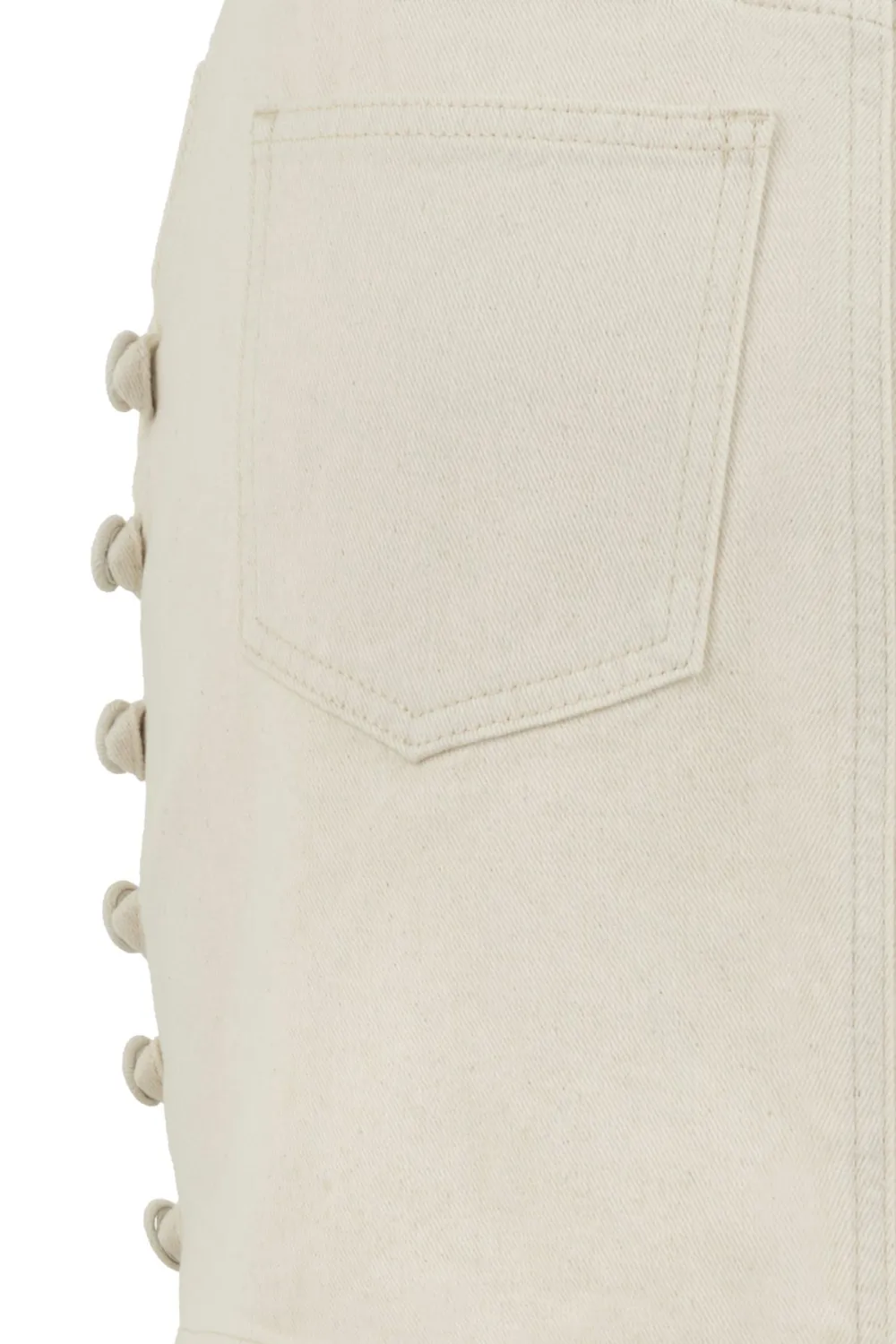 Denim Skirt-White
