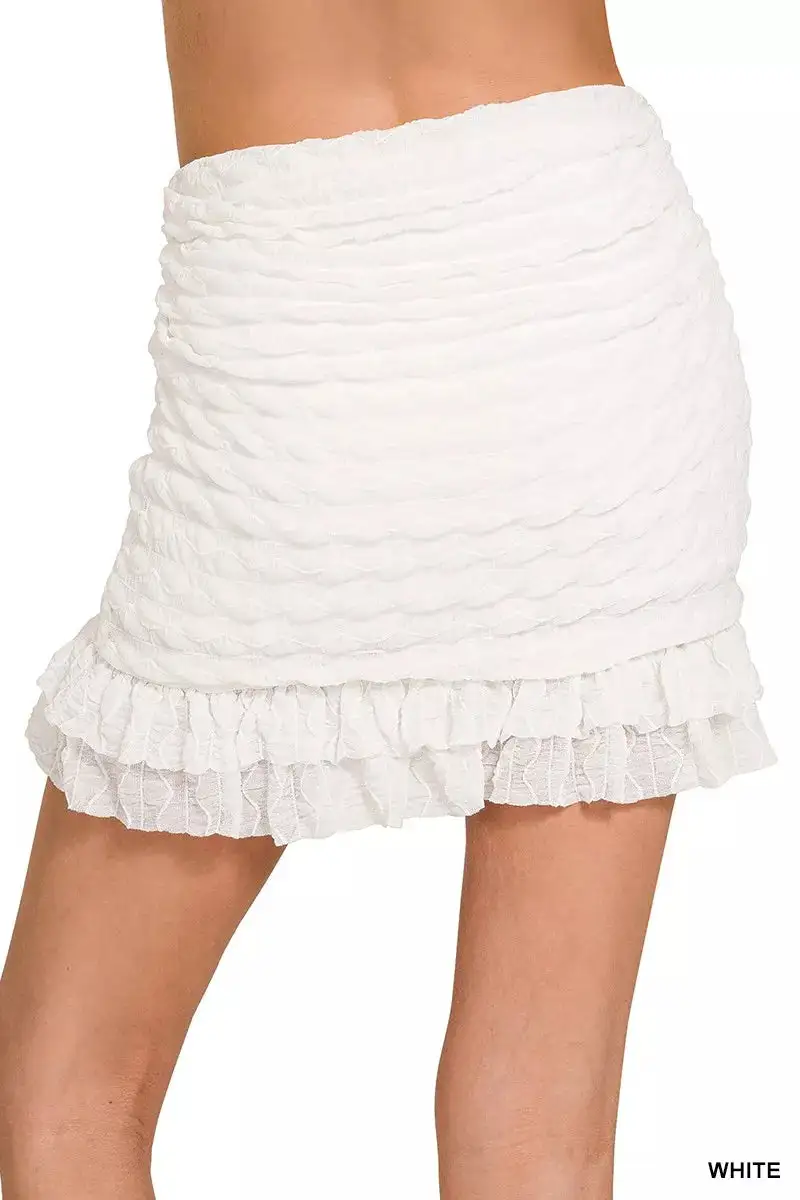 Everyday Ruched Built Mini Skirt